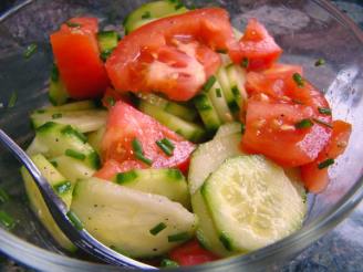 My Mother's Easy Cucumber Salad With Tomatoes and Chives