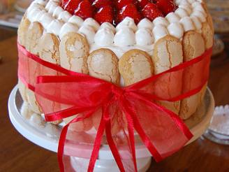 Fresh Oj and Strawberry Cream Cake