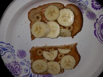 Peanut Butter & Honey & Banana & Cheerio Sandwich