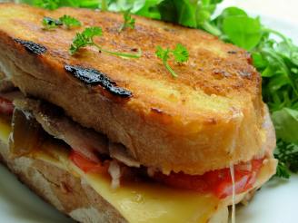 A Grilled Roasted Turkey & Provolone Sandwich