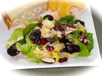 Tossed Green Salad With Grapefruit-Pomegranate Dressing