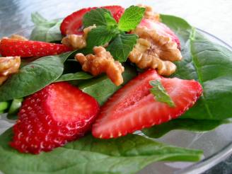 Spinach Salad W /Strawberries, Lemon Verbena and Candied Walnuts
