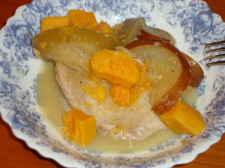 Crock Pot Pork Tenderloin With Apples and Sweet Potatoes
