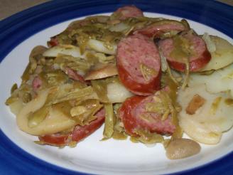 Potato/Green Bean/Mushroom Sausage Skillet