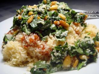 Baked Couscous With Tomato and Pesto