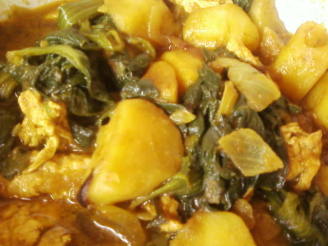 Chicken, Potato and Spinach Curry