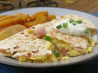 Nif's Egg, Ham and Cheese Breakfast Quesadillas
