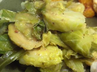 Braised Brussels Sprouts in Mustard Sauce