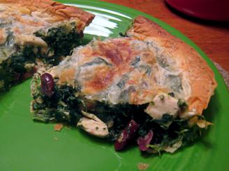 Chicken, Spinach and Dried Cranberry Phyllo Pie