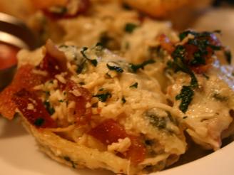 Stuffed Shells With Crispy Pancetta and Spinach