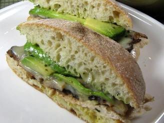 Chicken Mushroom Pesto Sandwich With Avocado