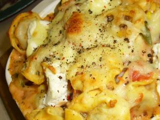 Tomato and Cheese Baked Belly Buttons (Tortellini)