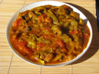 Aubergine and Mushroom Curry