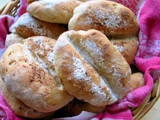 Traditional French Pistolets - Little Onion and Rye Bread Rolls