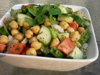 Cucumber Chickpea Salad with Dill