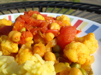 Curried Chick Peas and Mixed Vegetables