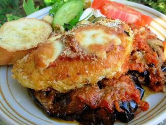 Oven Baked Chicken and Aubergine (Egg Plant) Parmigiana