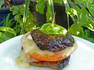 Eggplant Sandwiches W/ Goat Cheese, Tomato, & Basil