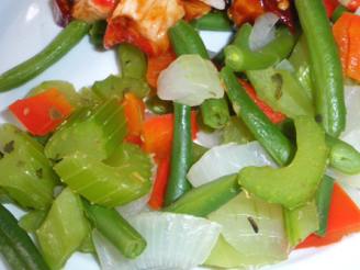 Steamed Green Beans, Celery, Red Pepper & Onions