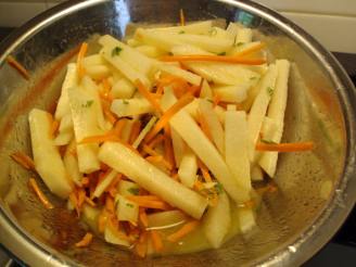 Jicama Salad With Carrot Shreds and Citrus Dressing