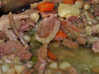 Navy Bean Soup With Ham and Vegetables