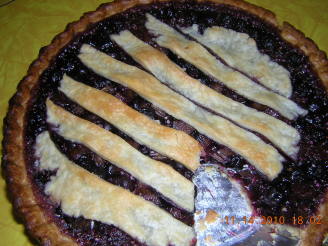 Blueberry Rhubarb Almond Pie