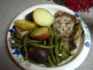Rosemary Pork With Potatoes and Green Beans