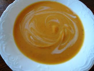Cream of Carrot Soup With Ginger and Rosemary