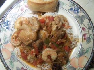 Chicken, Shrimp, and Sausage Stew