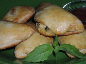 Mushroom, Caramelized Onion and Cheese Calzones