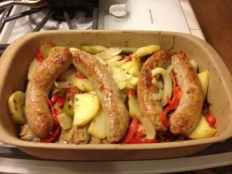 Jeannes's Baked Sausage With Peppers & Potatoes