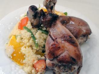 Barbecued Drumsticks With Orange Couscous