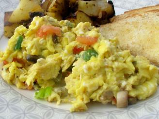 Scrambled Eggs With Scallions and Mushrooms