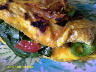 Indian Spinach Cheese Omelet