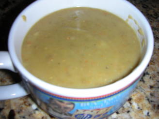 Creamy Lentil Bacon-Topped Soup