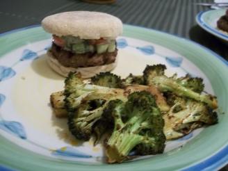 Hungry-Man Bloody-Mary Burgers and Spicy Broccoli