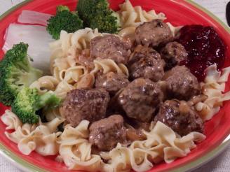 Swedish Meatballs With Gravy and Lingonberry Preserves