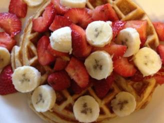 Tasty Low Fat, Multigrain Strawberry Orange Waffles