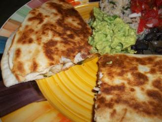 Chicken and Poblano Quesadillas With Guacamole
