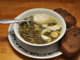 Shav – Sorrel Soup With Hard Boiled Egg