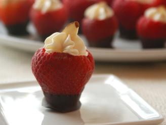 Chocolate Dipped Cheesecake Filled Strawberries