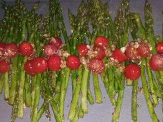Garlic Roasted Asparagus and Cherry Tomatoes