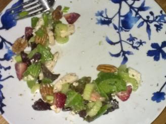 Chicken Strawberry Pecan Salad Greens With Feta