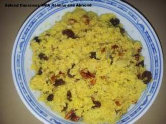 Spiced Couscous With Raisins and Almonds