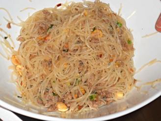 Spicy Glass Noodles With Crispy Pork (Yum Woon Sen)