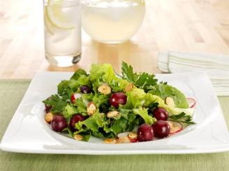 Spiced Almond, Grape and Mixed Green Salad
