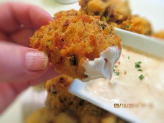 Jalapeno & Bacon Hush Puppies With Chipotle Dip
