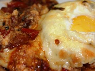 Portuguese Baked Eggs With Chorizo and Ricotta