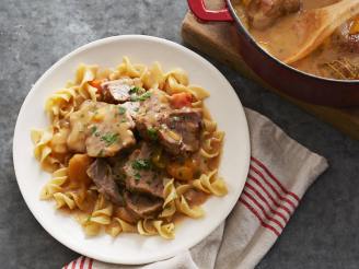 Braised Pork With Apricots and Beer