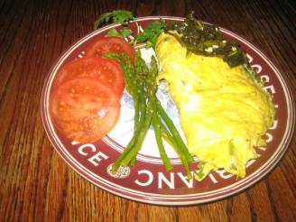 Asparagus Parmigiano-Reggiano Cheese and Spinach Omelet